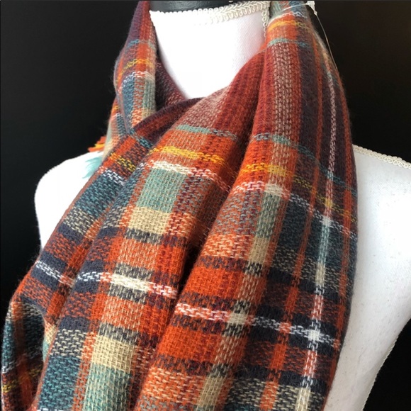 Altard state fall plaid scarf wrap new with tags - Picture 3 of 6